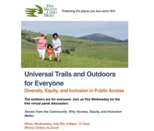 Universal Trails and Outdoors for Everyone flyer